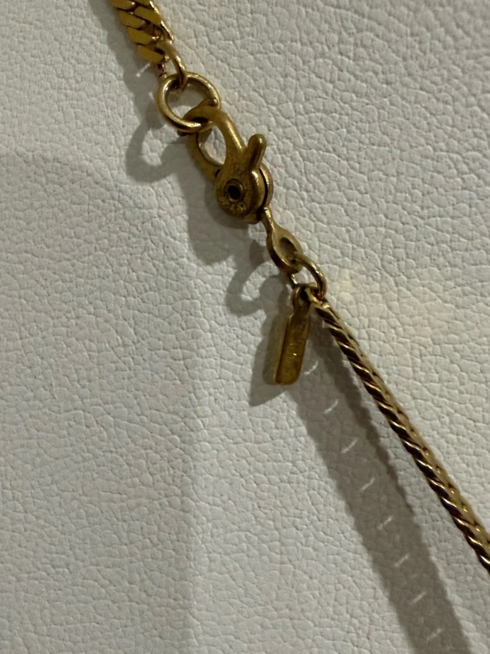 Vintage Monet Flat Chain Necklace - Gold Tone